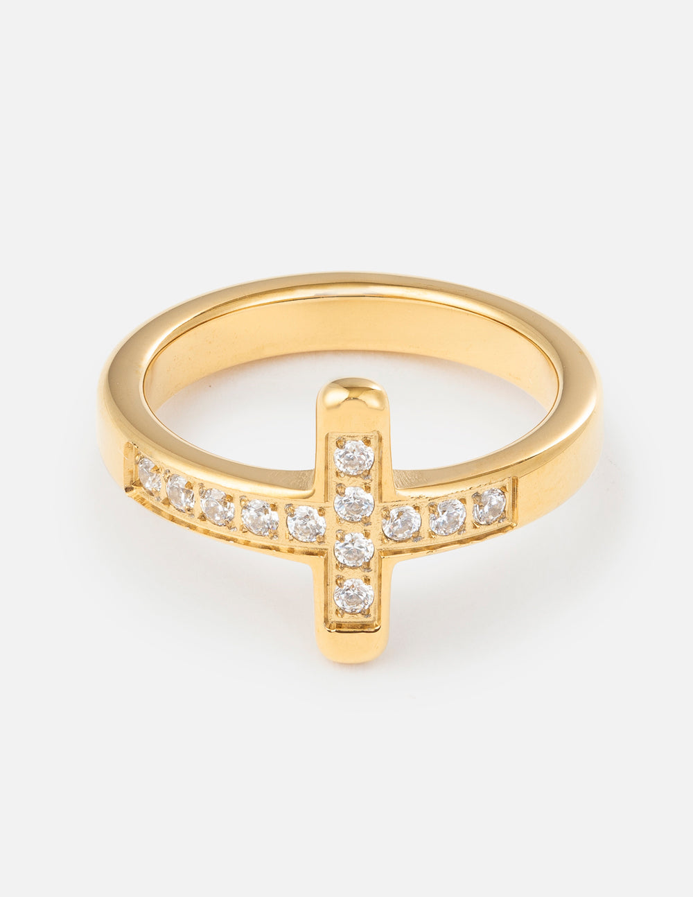Cross Eternity Gem Ring Set Jewelry