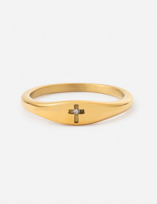 Cross Gemstone Ring Jewelry