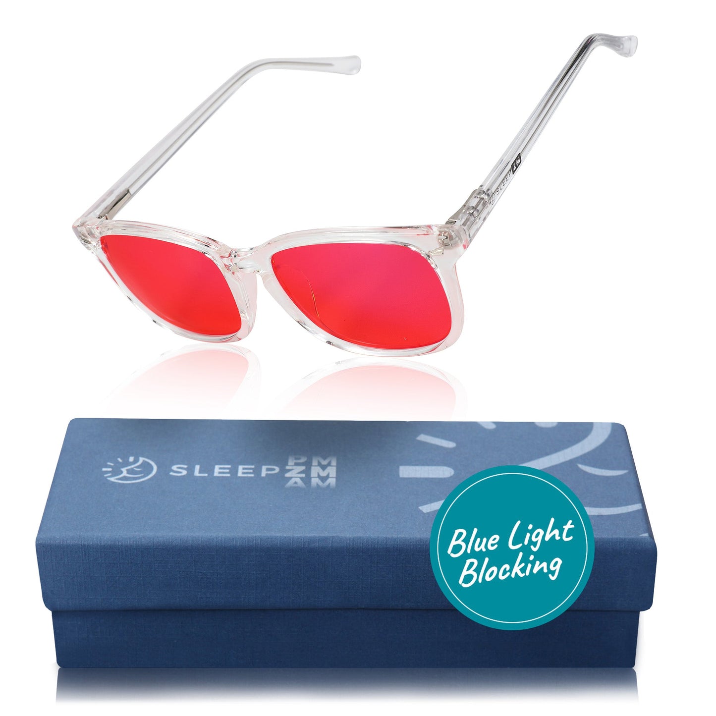 Blue Light Blocking Crystal Frame Wayfarer Glasses Night-time Max