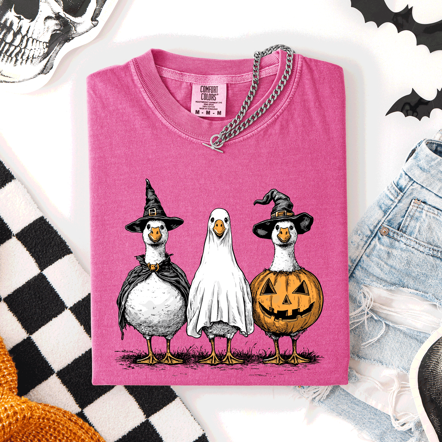 Cute Halloween Geese Comfort Colors T-Shirt Refinery Number One