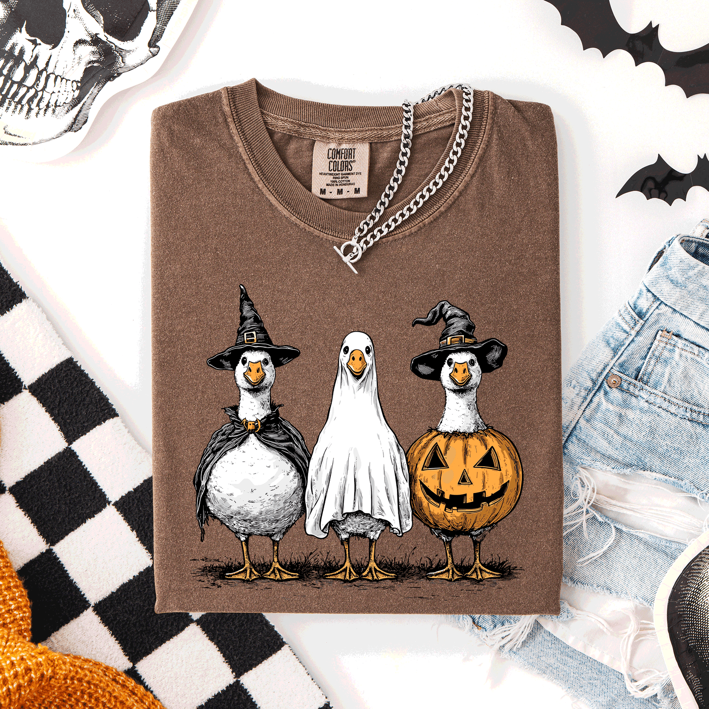 Cute Halloween Geese Comfort Colors T-Shirt Refinery Number One