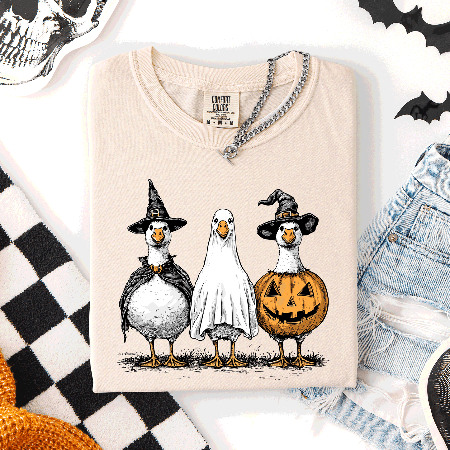 Cute Halloween Geese Comfort Colors T-Shirt Refinery Number One
