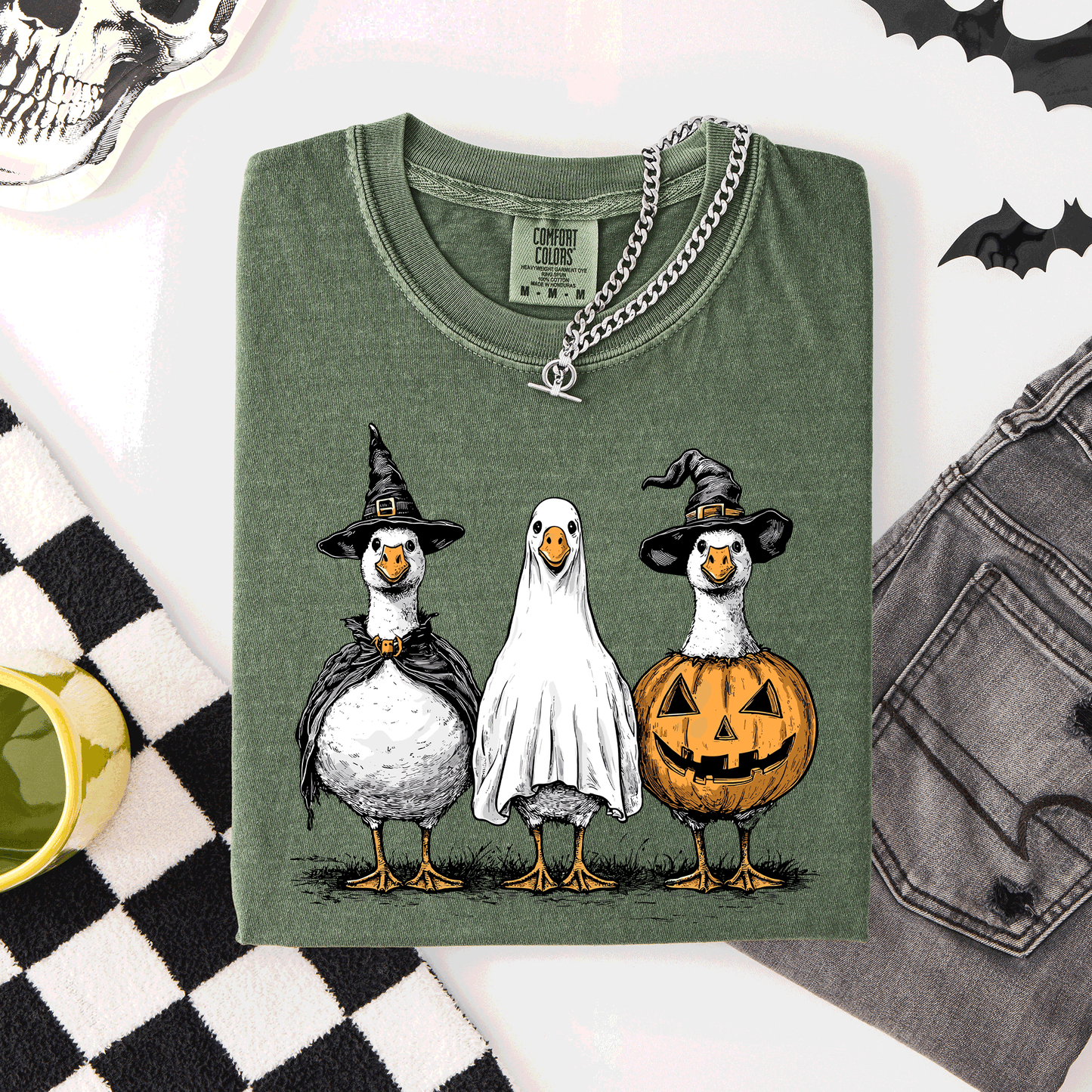Cute Halloween Geese Comfort Colors T-Shirt Refinery Number One