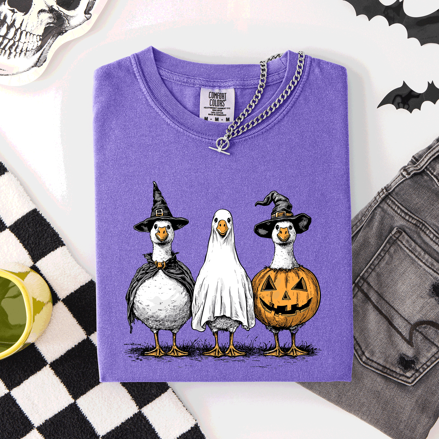Cute Halloween Geese Comfort Colors T-Shirt Refinery Number One