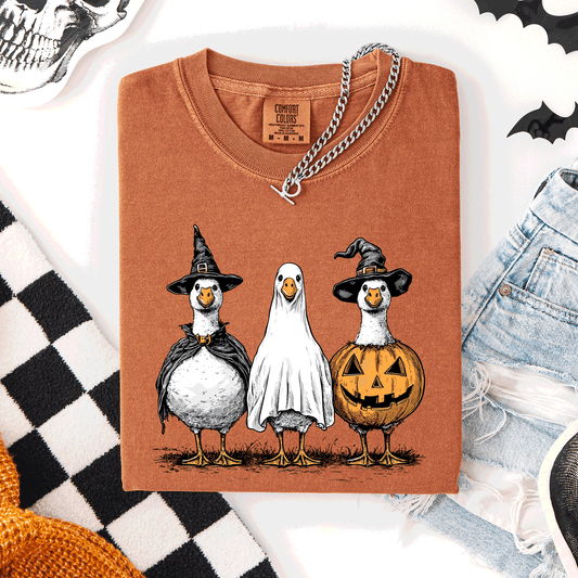 Cute Halloween Geese Comfort Colors T-Shirt Refinery Number One