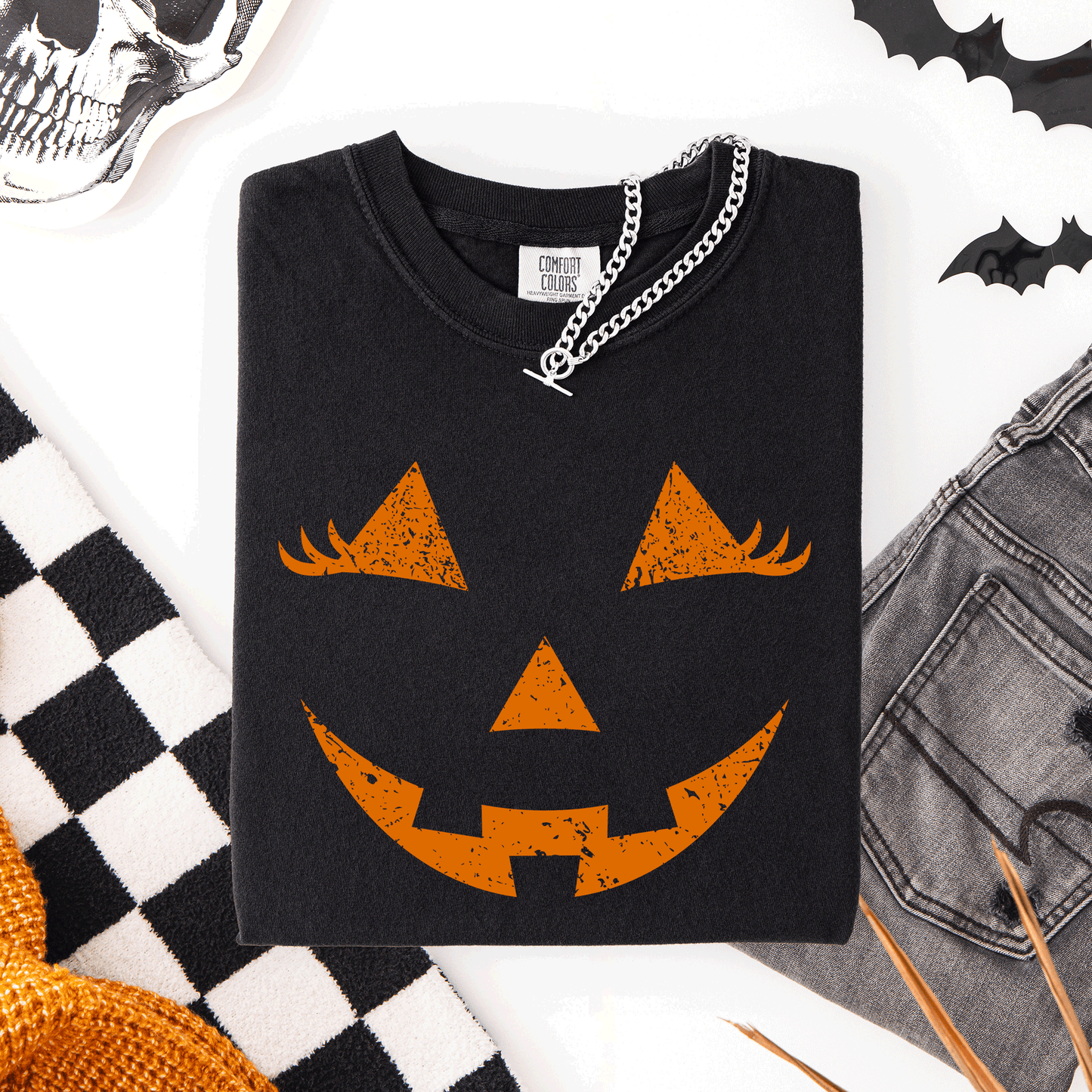 Cute Jack o Lantern Comfort Colors T-Shirt Halloween Refinery Number One