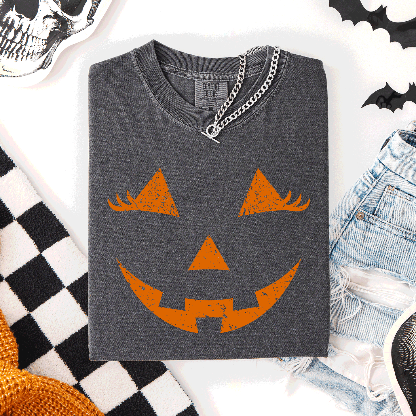 Cute Jack o Lantern Comfort Colors T-Shirt Halloween Refinery Number One