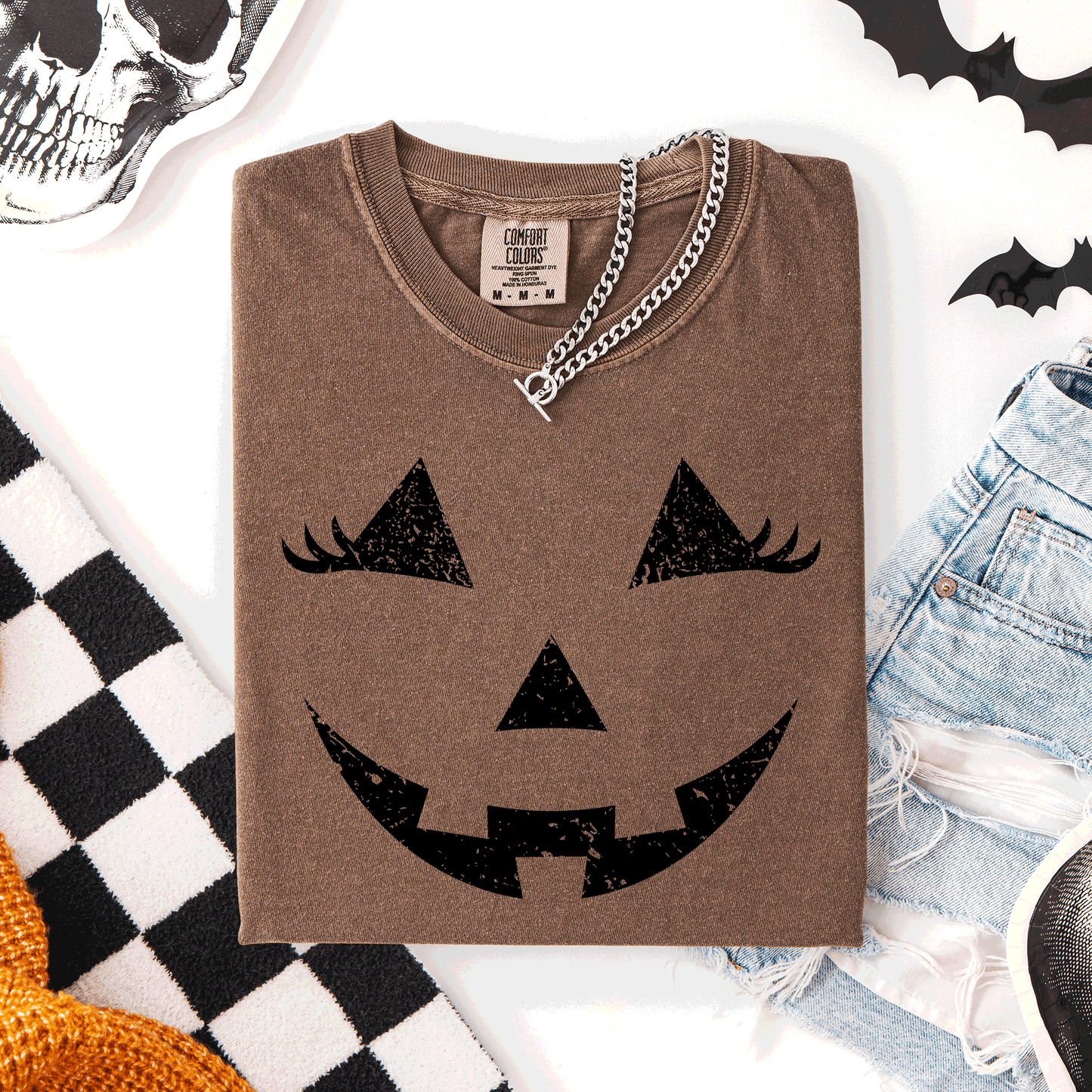 Cute Jack o Lantern Comfort Colors T-Shirt Halloween Refinery Number One