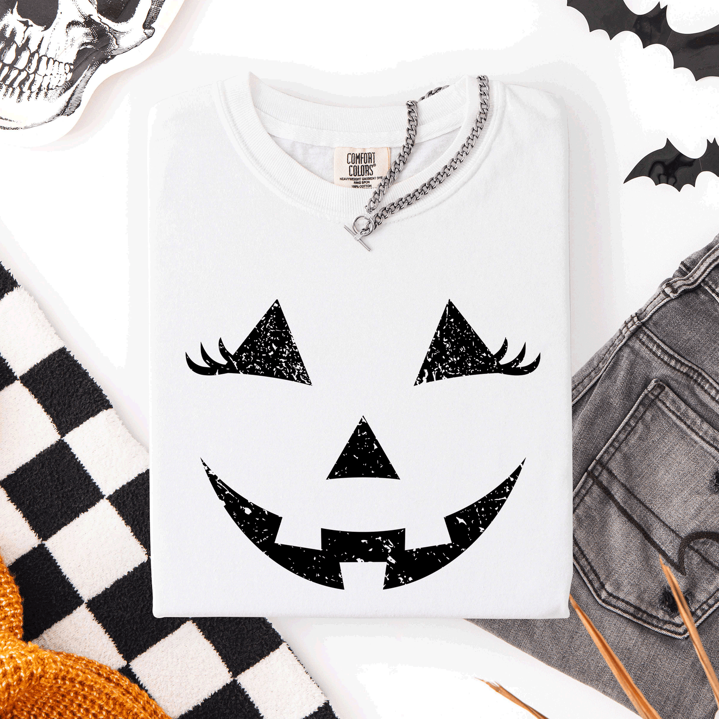 Cute Jack o Lantern Comfort Colors T-Shirt Halloween Refinery Number One