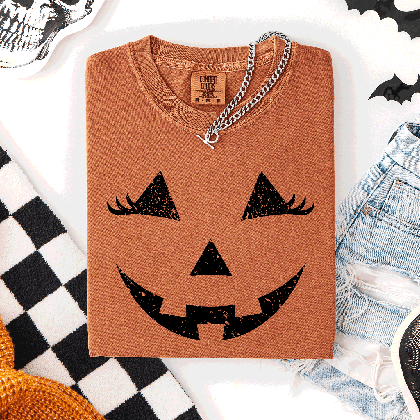 Cute Jack o Lantern Comfort Colors T-Shirt Halloween Refinery Number One