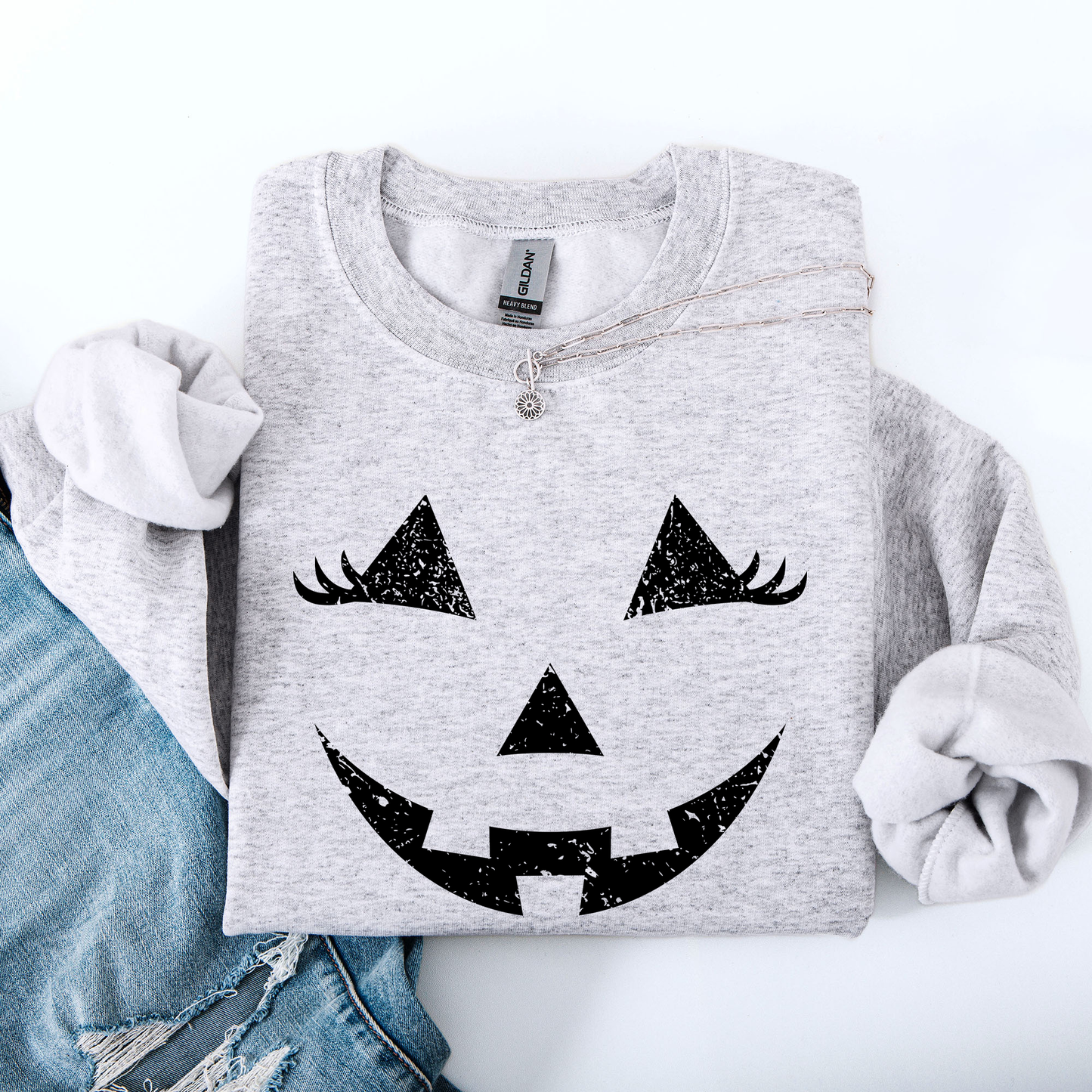 Cute Jack o Lantern Cozy Halloween Sweatshirt Refinery Number One
