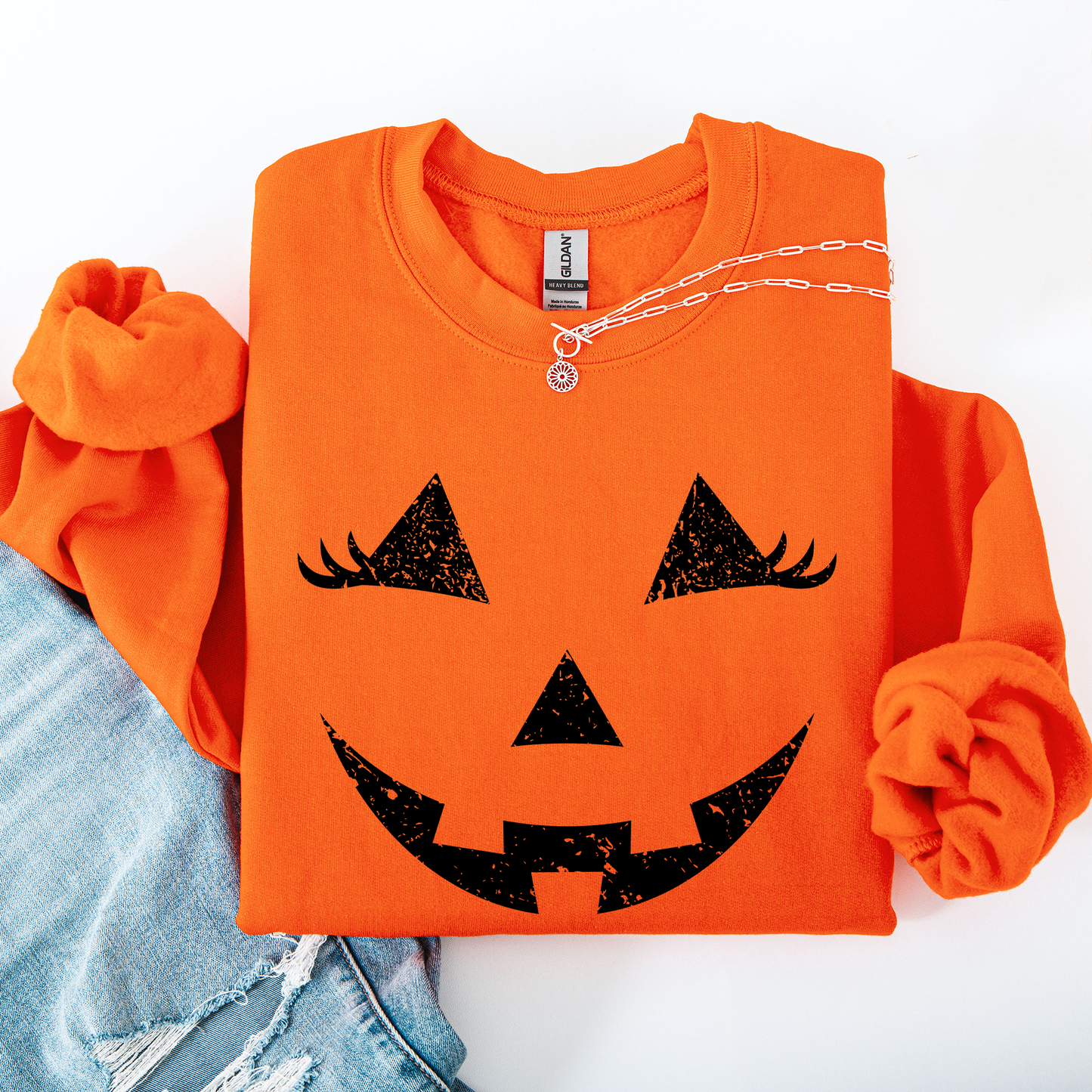 Cute Jack o Lantern Cozy Halloween Sweatshirt Refinery Number One