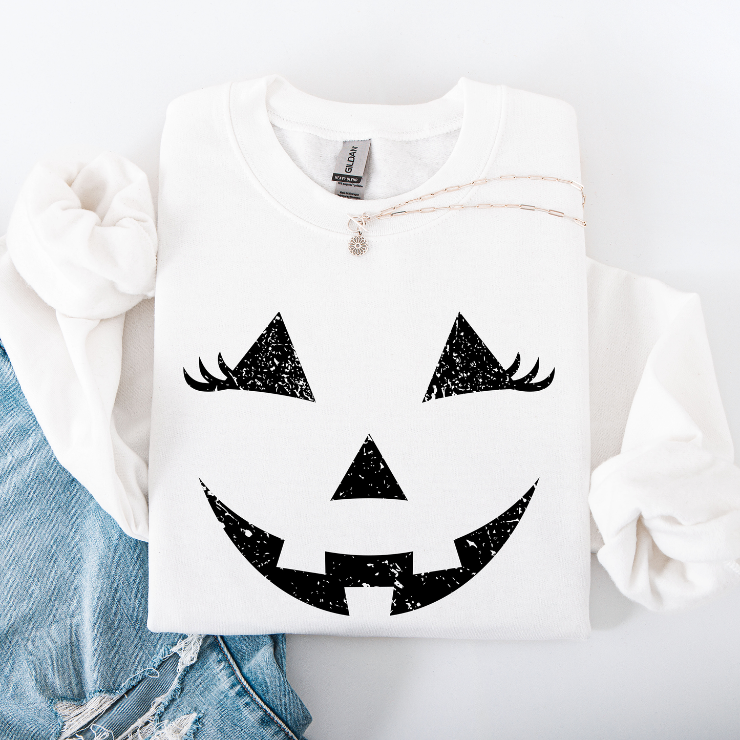 Cute Jack o Lantern Cozy Halloween Sweatshirt Refinery Number One