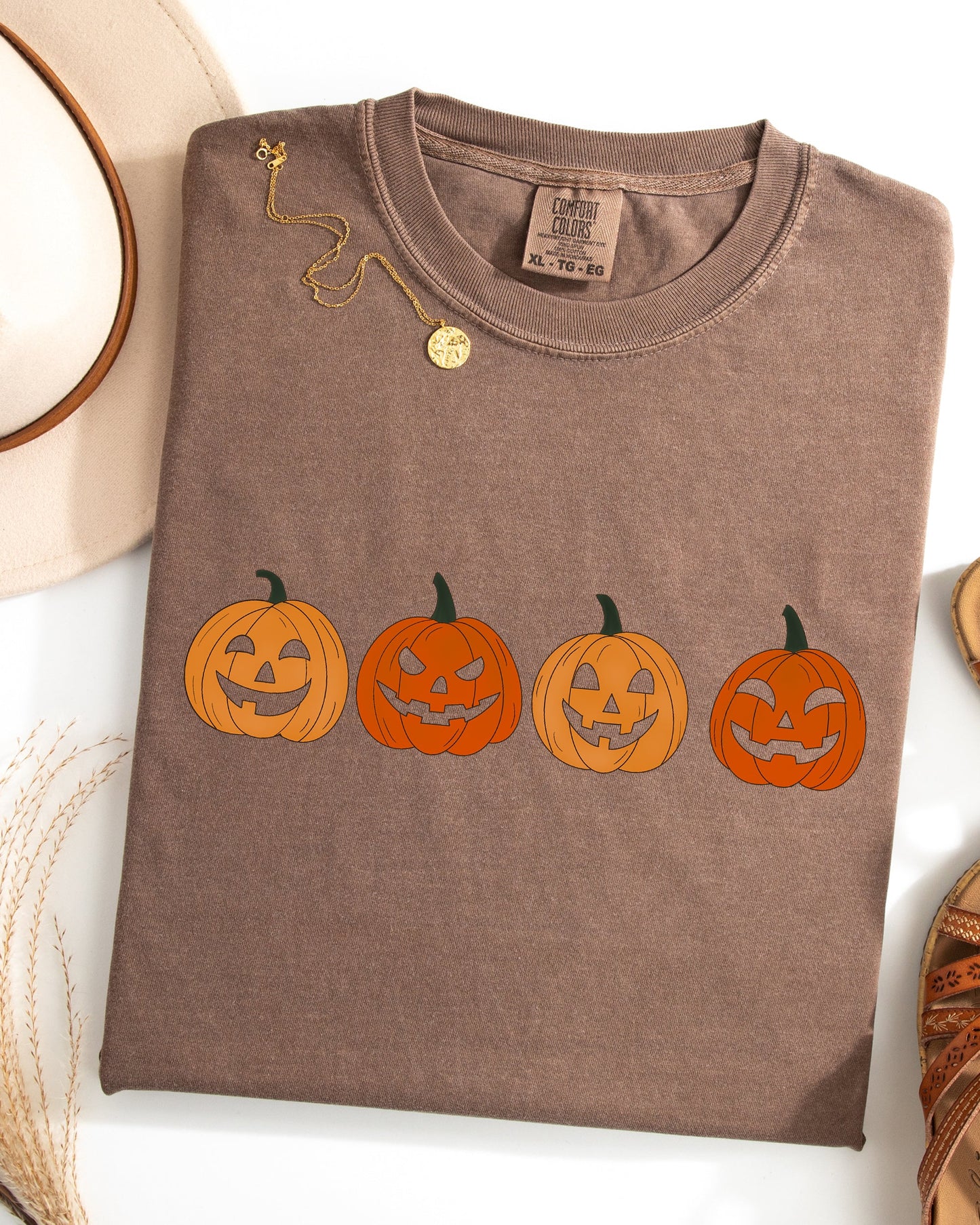 Cute Mini Pumpkins Retro Fall Autumn Jack-o-lanterns Comfort Colors T-Shirt