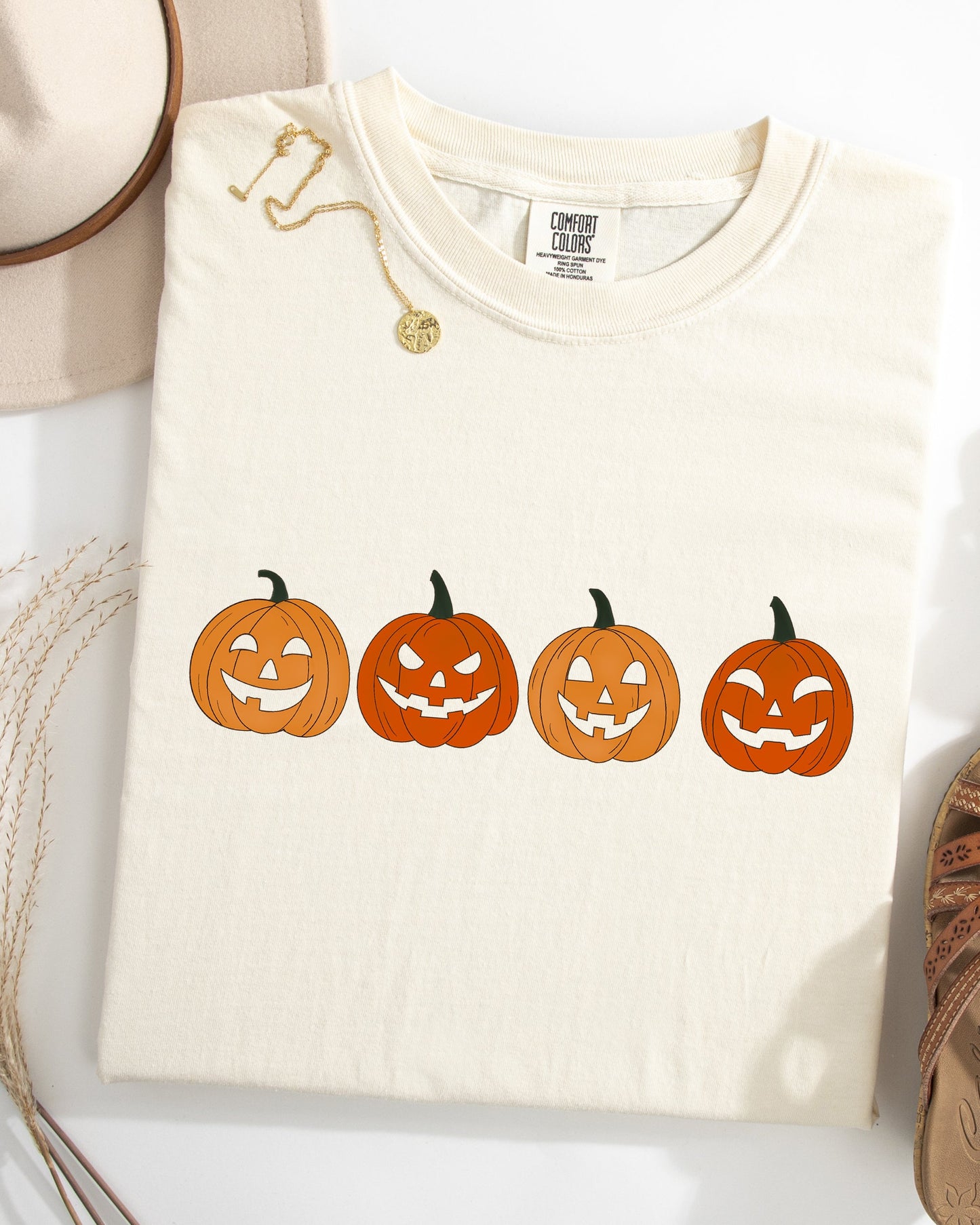Cute Mini Pumpkins Retro Fall Autumn Jack-o-lanterns Comfort Colors T-Shirt