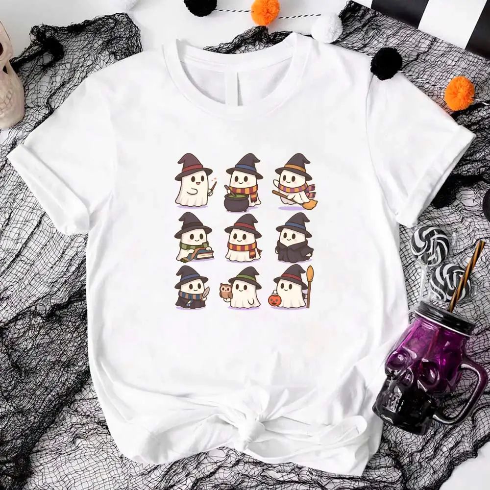 Cute Witch Ghosts Halloween Shirt Kawaii Spooky Tee