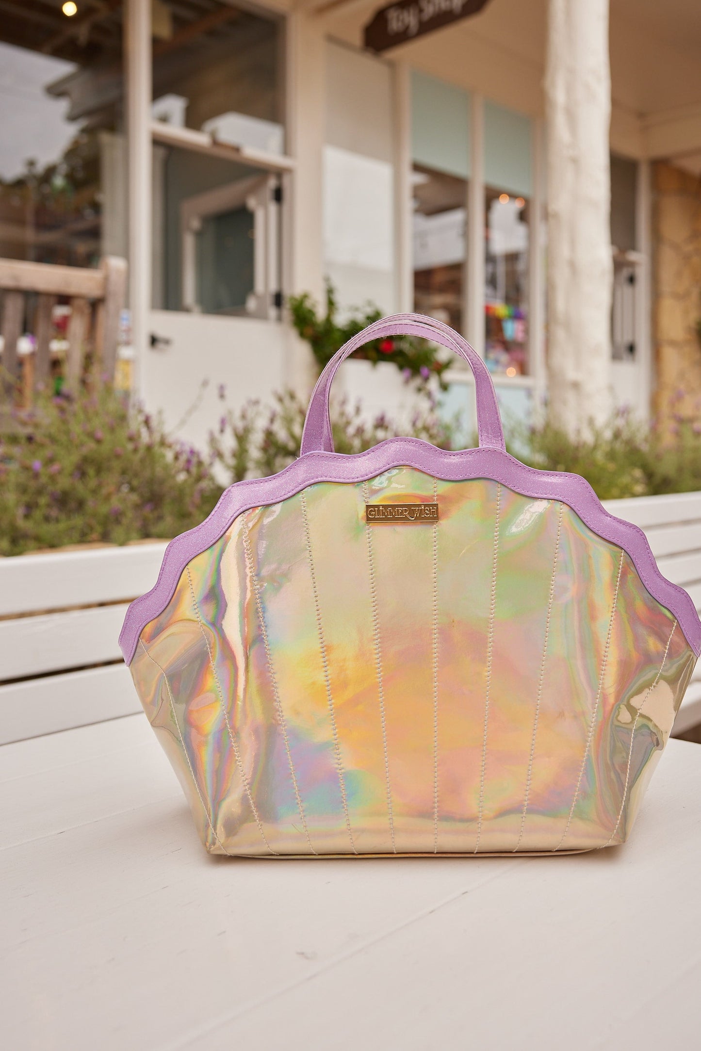 Mermaid Selfcare Keepall Shimmering Iridescent Pearl Bag Glimmer Wish