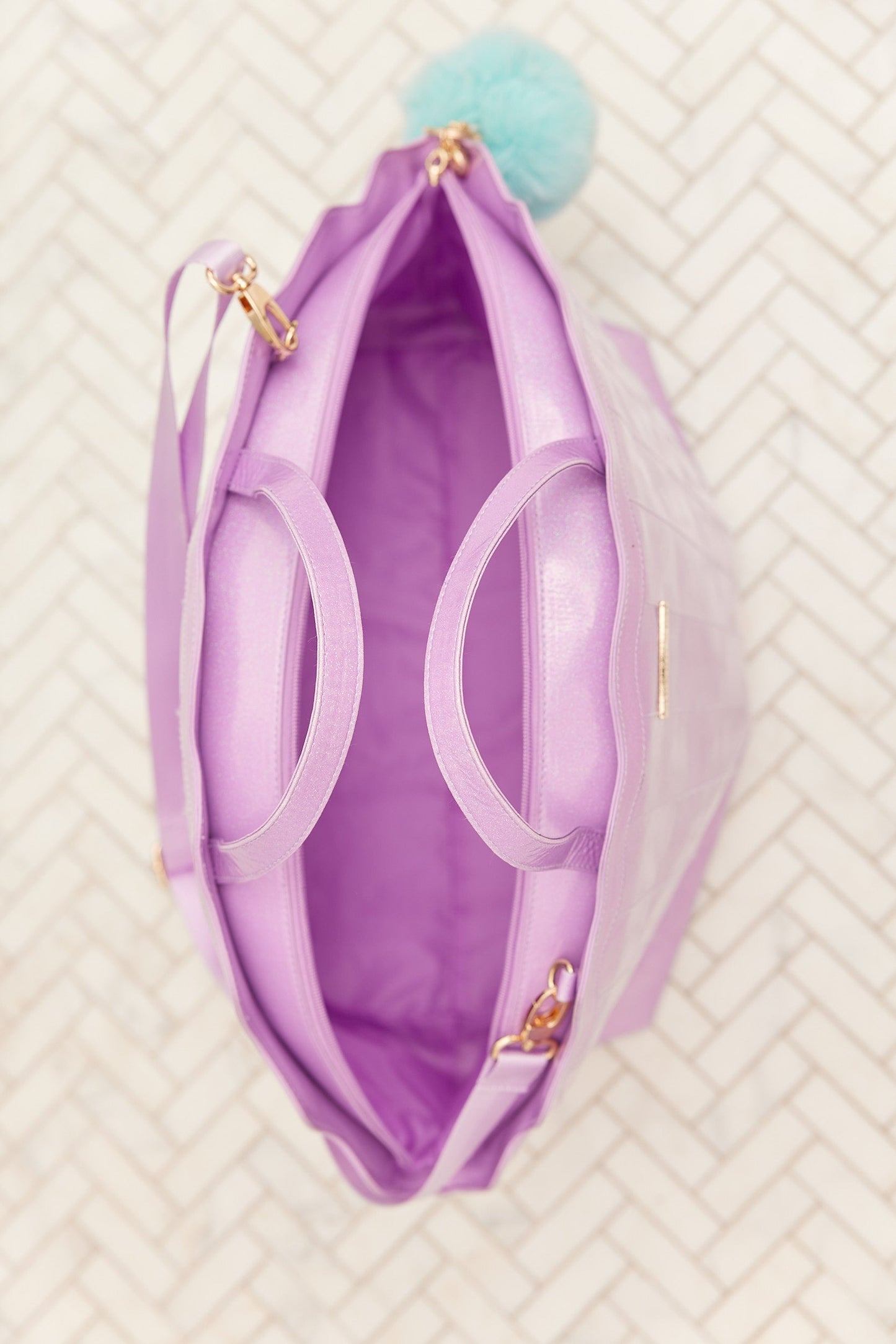Mermaid Lilac Lavender Overnight Bag Glimmer Wish