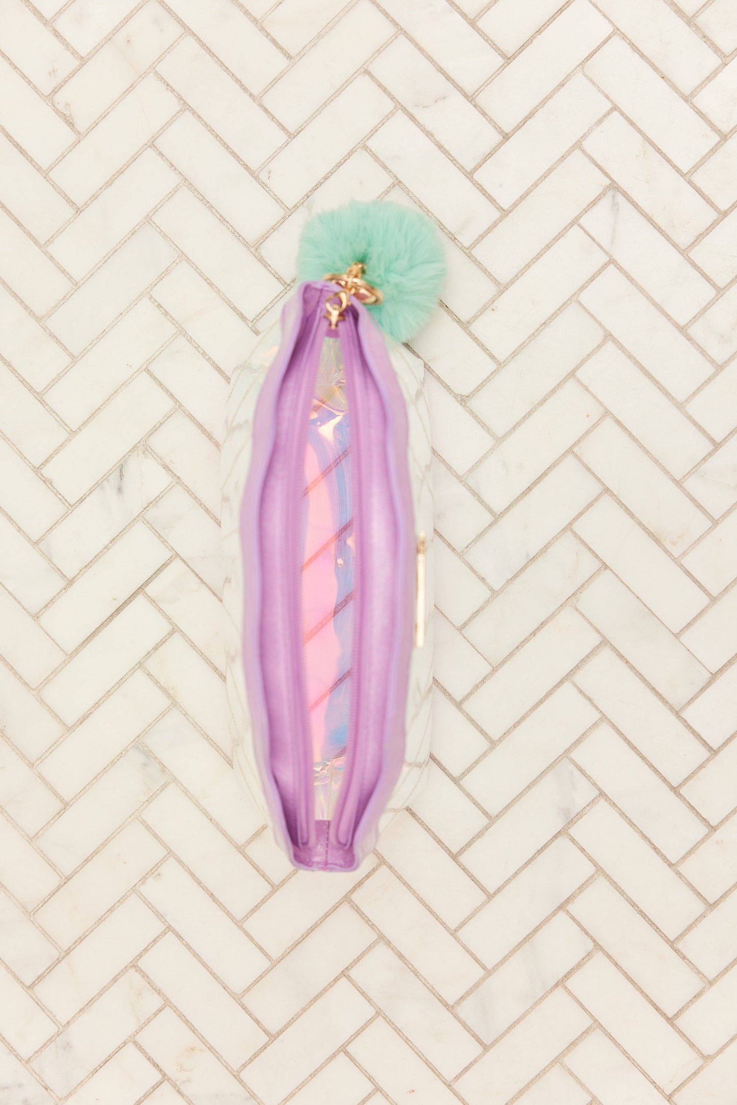 Mermaid Shell Iridescent Cosmetic Bag