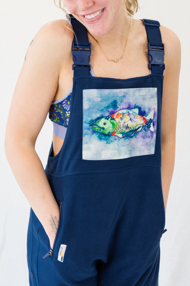 Salmon Spirit Fleece Overalls