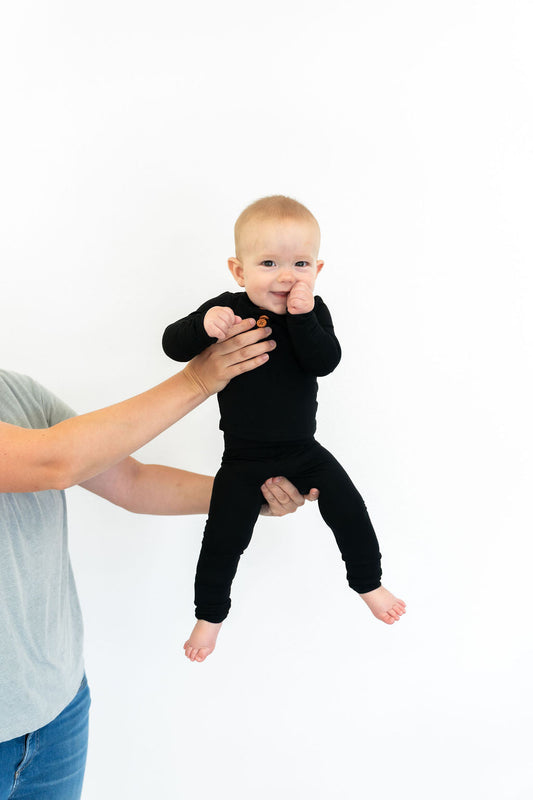 Black Bamboo Infant 2-Piece Set Laree + Co.