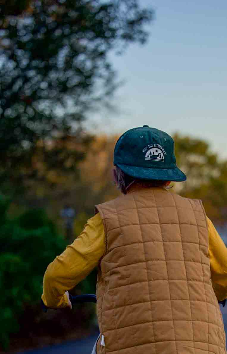 Green Corduroy SnapBack Hat for Toddlers and Youth Green Rivers