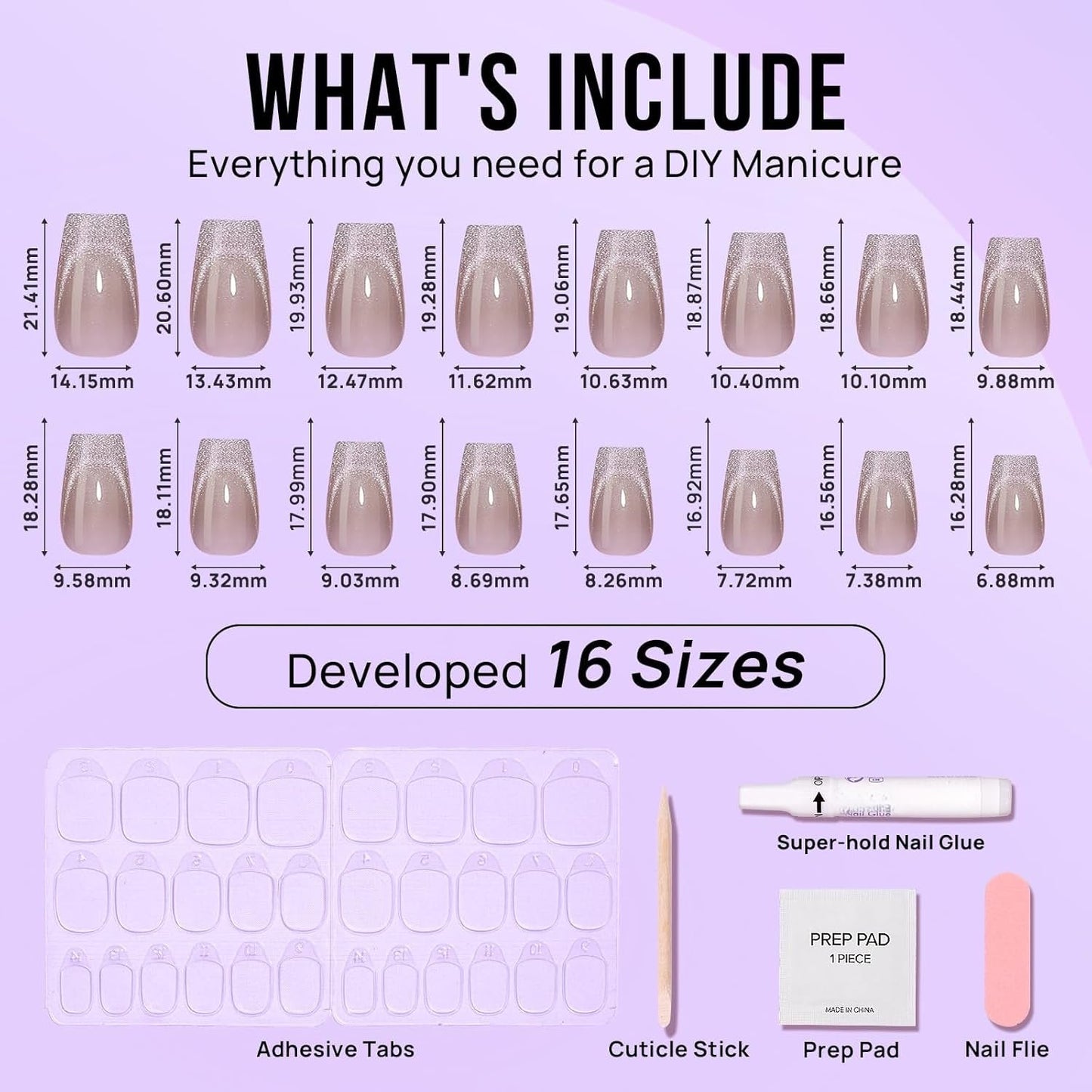 Starlight Shimmer Coffin Nails - Press On Nails