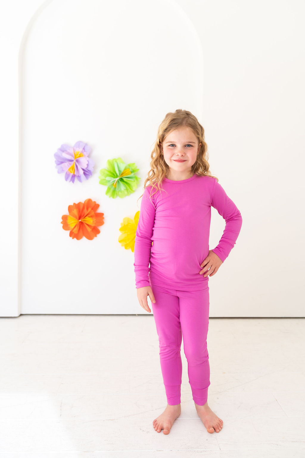 Pink Bamboo Long Sleeve 2-Piece Set Korrie