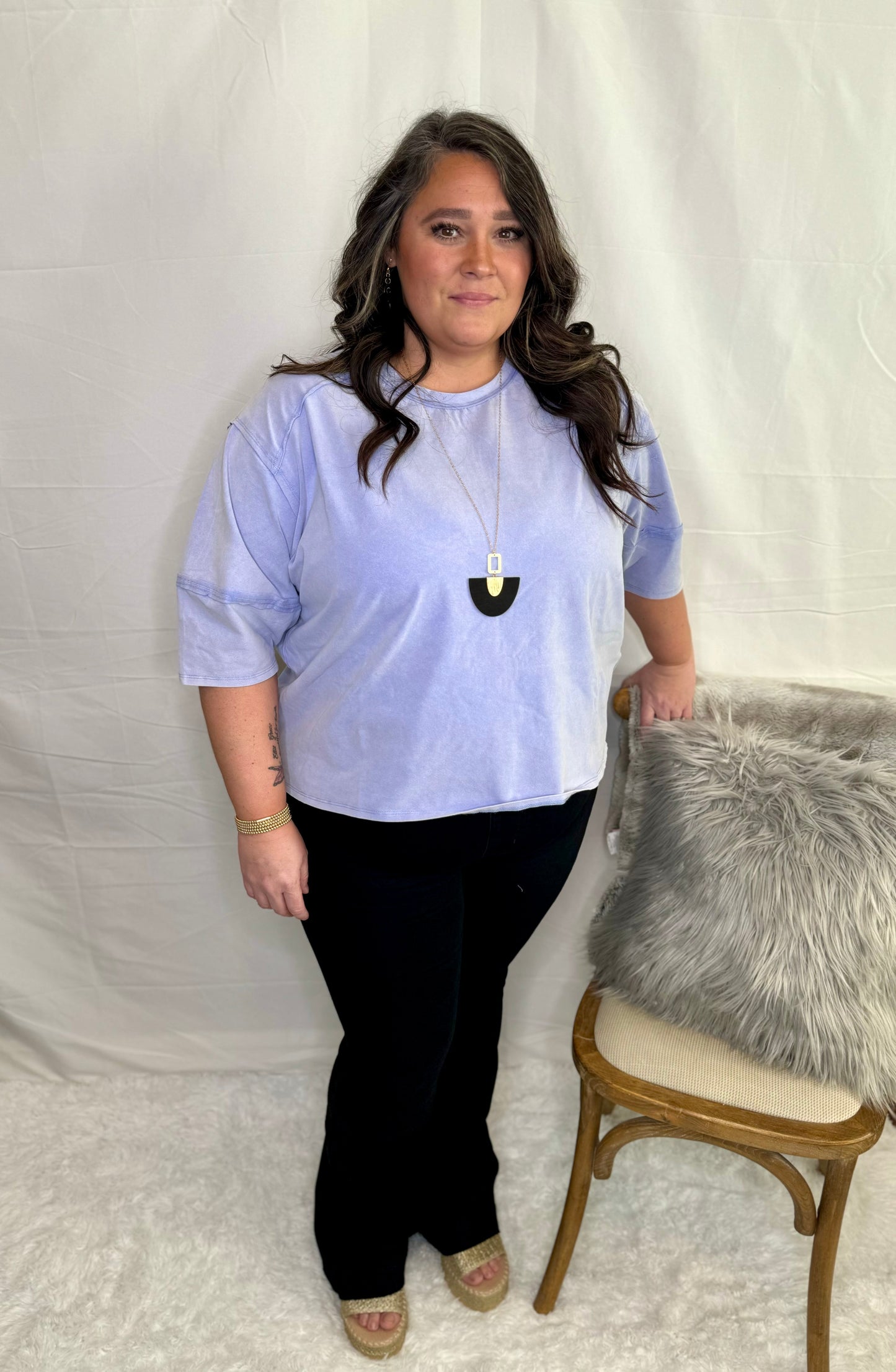 Lavender Plus Size Casual Top The Go To Casual Top