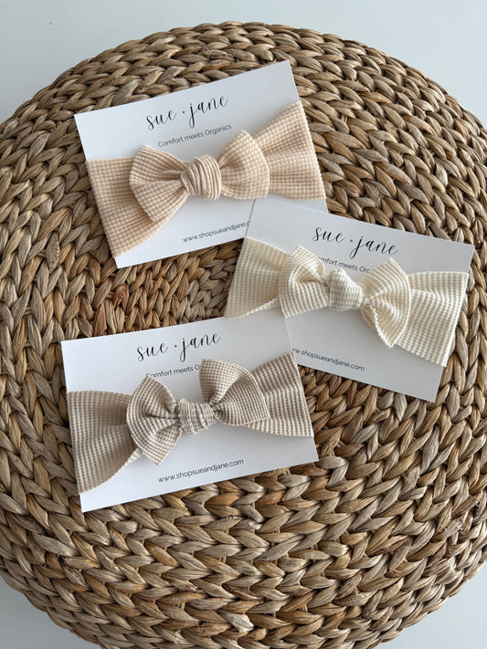 Organic Cotton Waffle Baby Headband | 0–2 Years