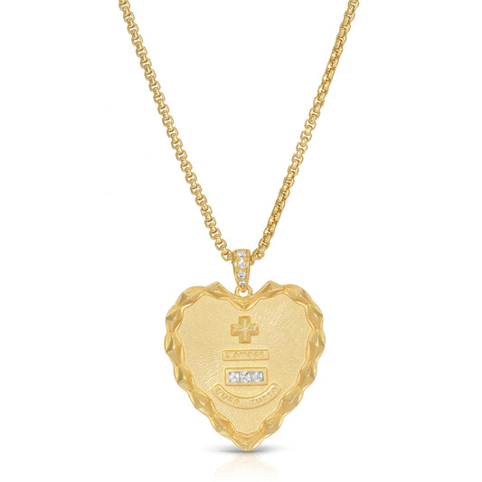 Devotion Heart Pendant Vintage Inspired Pendant Joy Dravecky