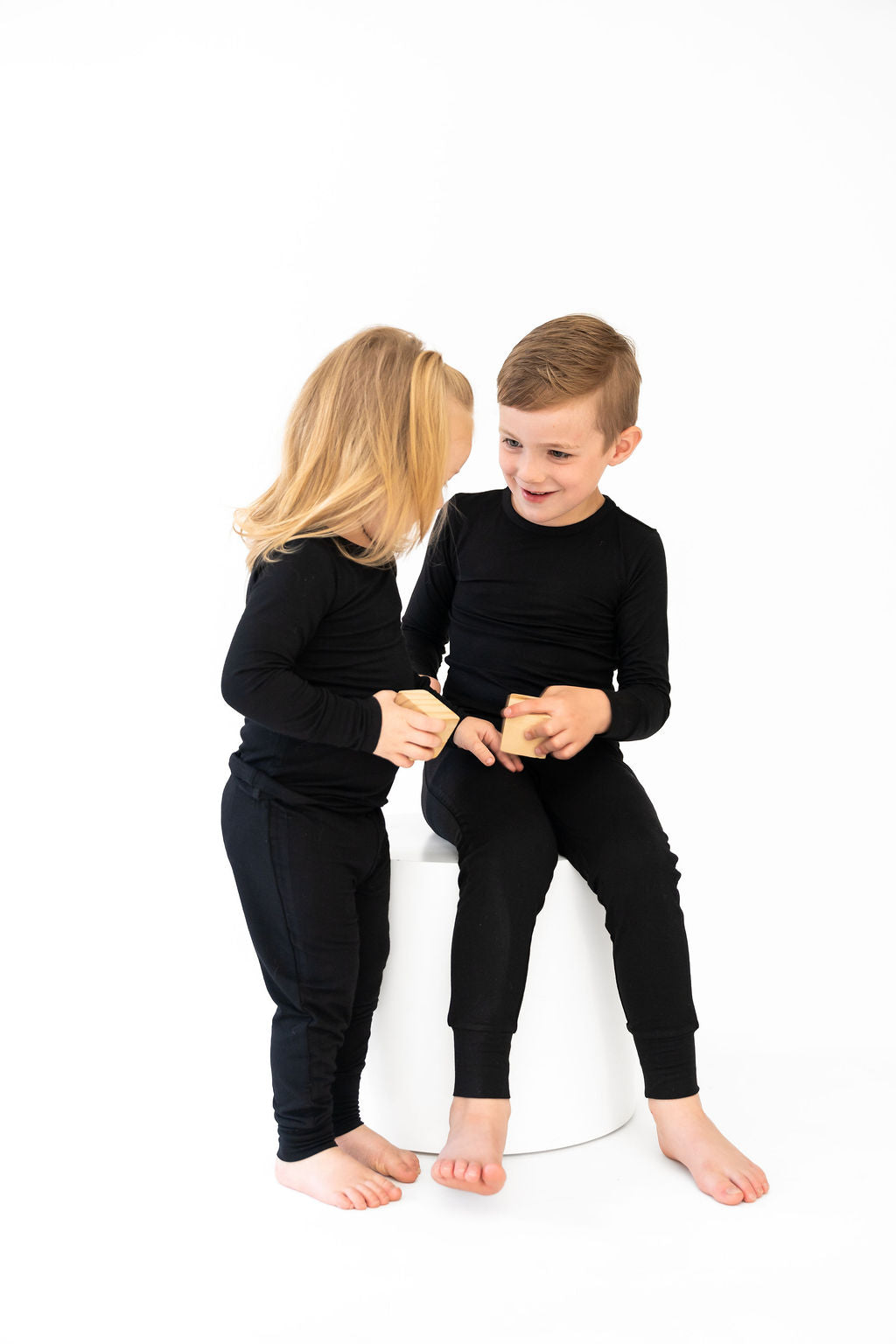 Allie Black Bamboo Long Sleeve 2-Piece Set Laree + Co.