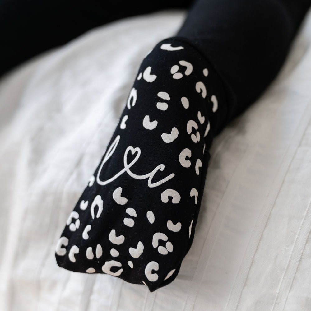 Black Bamboo Convertible Footie Baby One-Piece Laree + Co.