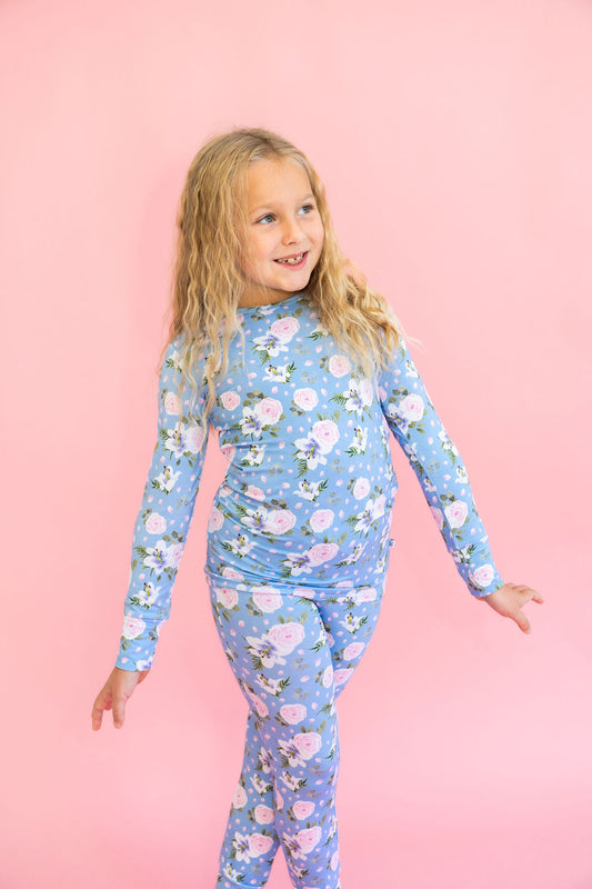 Lillian Floral Bamboo Long Sleeve 2-Piece Set Laree + Co.
