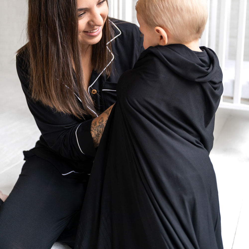 Bamboo Black Toddler Blanket Allie by LC Signature