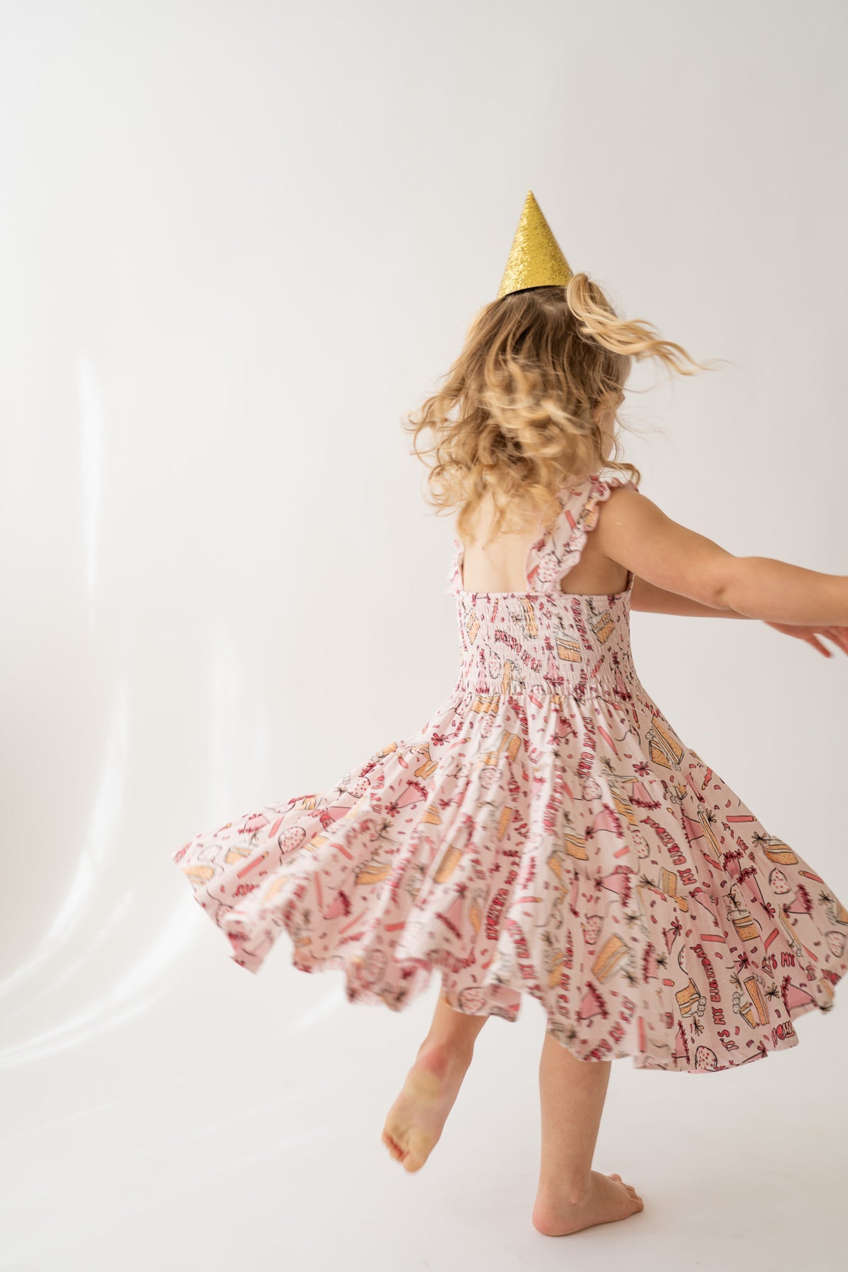 Birthday Shirred Dress Bamboo Viscose Little Princess