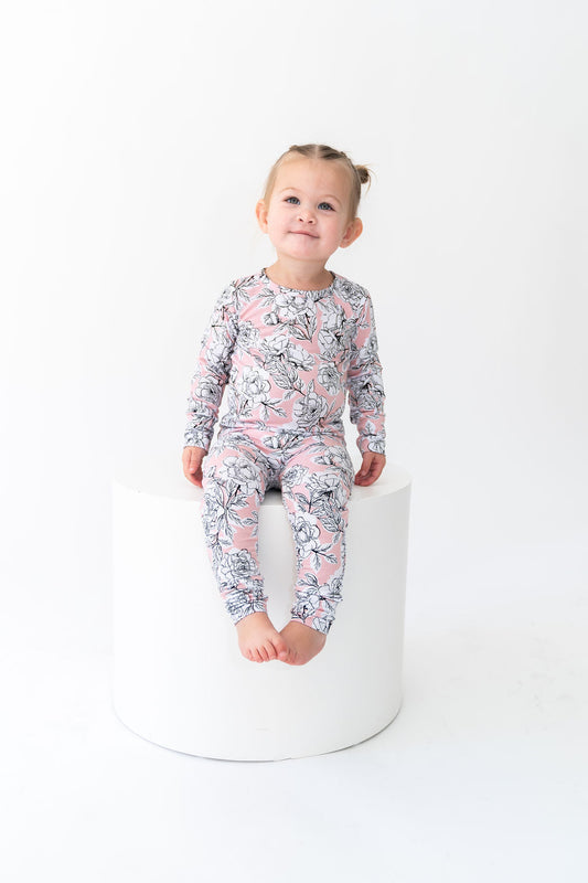 Allie Floral Bamboo Long Sleeve 2-Piece Set