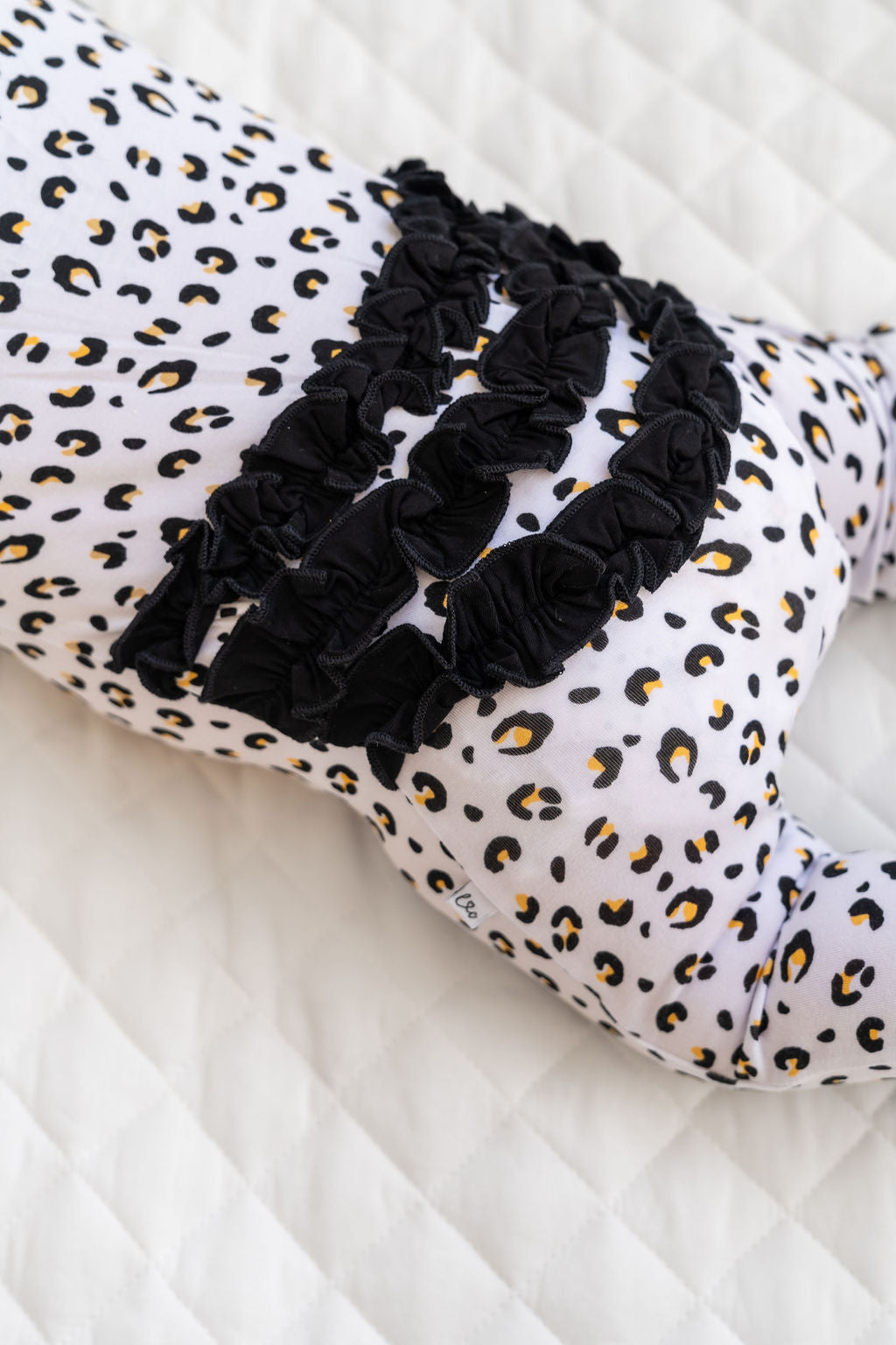 Allie Leopard Bamboo Ruffle Convertible Footie 2T-4T Laree + Co.