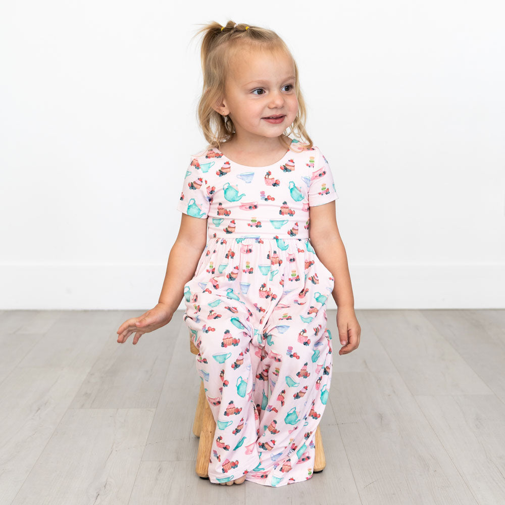 Leggy Romper Bamboo Wide-Leg Romper Lillian's Garden