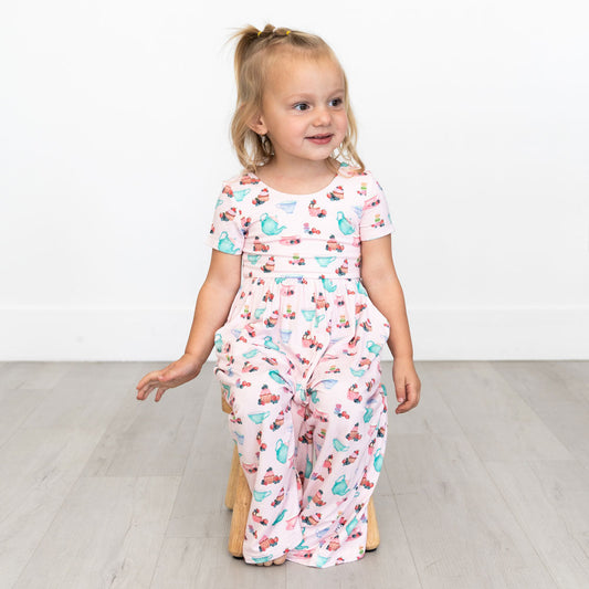 Leggy Romper Bamboo Wide-Leg Romper Lillian's Garden