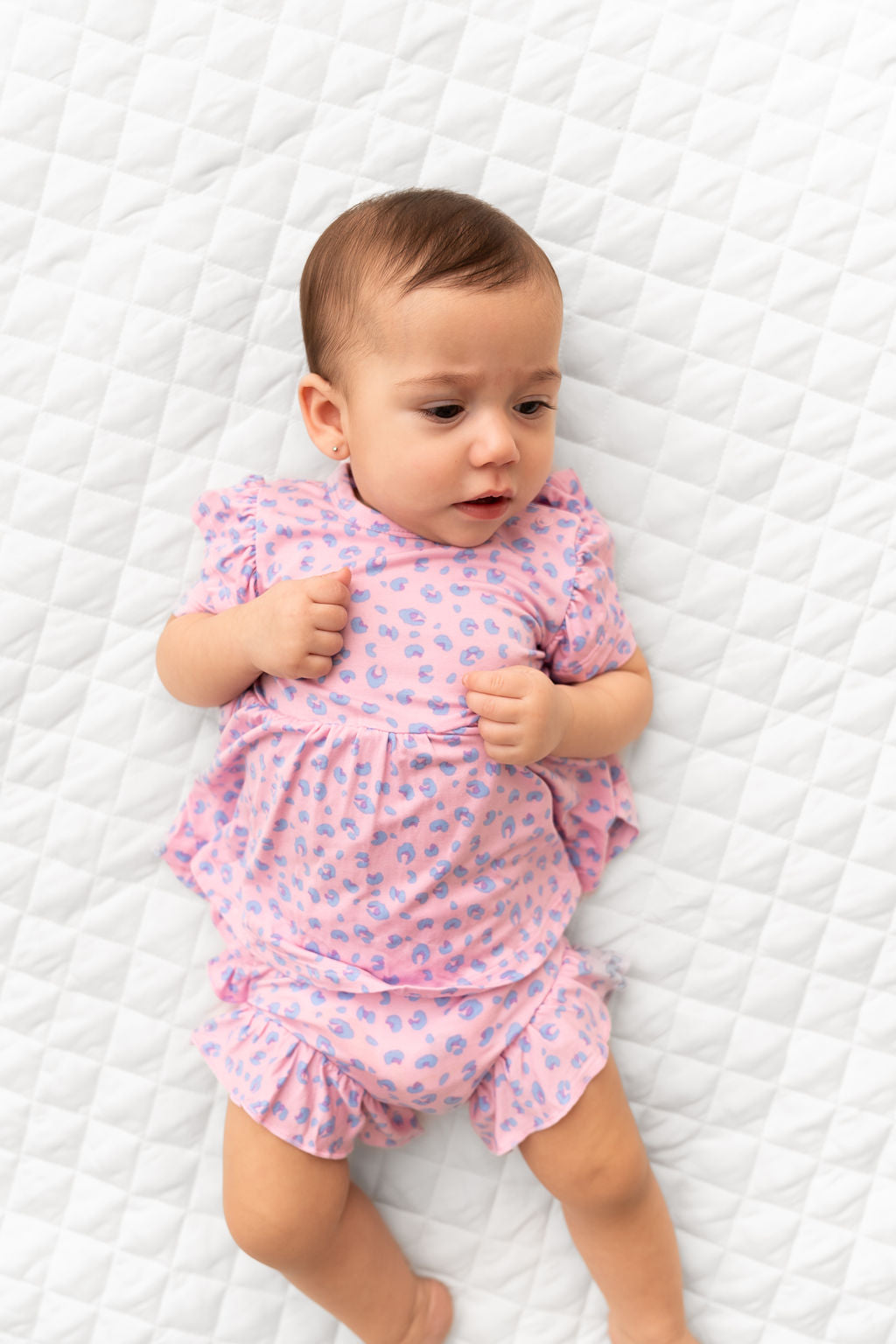 Leopard Bamboo Ruffle Bummies Infant Toddler Laree + Co.