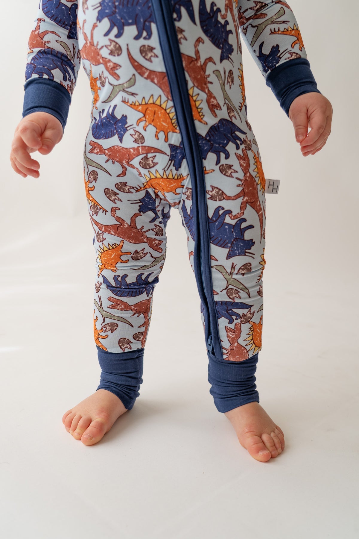 Blue Bamboo Convertible Loveralls Baby Pajamas HouseofHenry