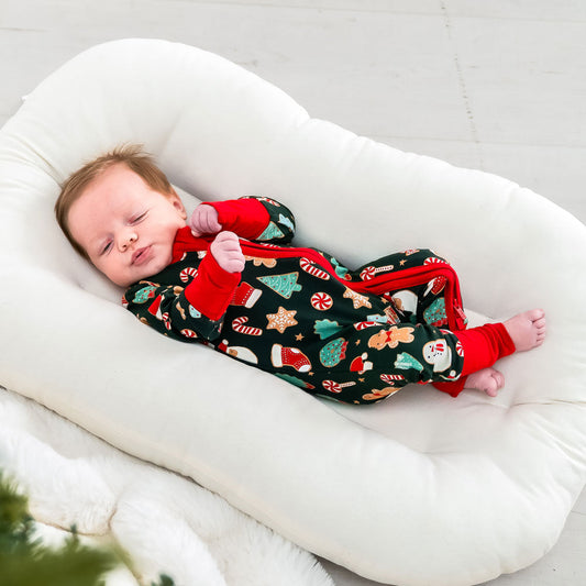 Scarlett Christmas Cookies Bamboo Convertible Footie Laree + Co.