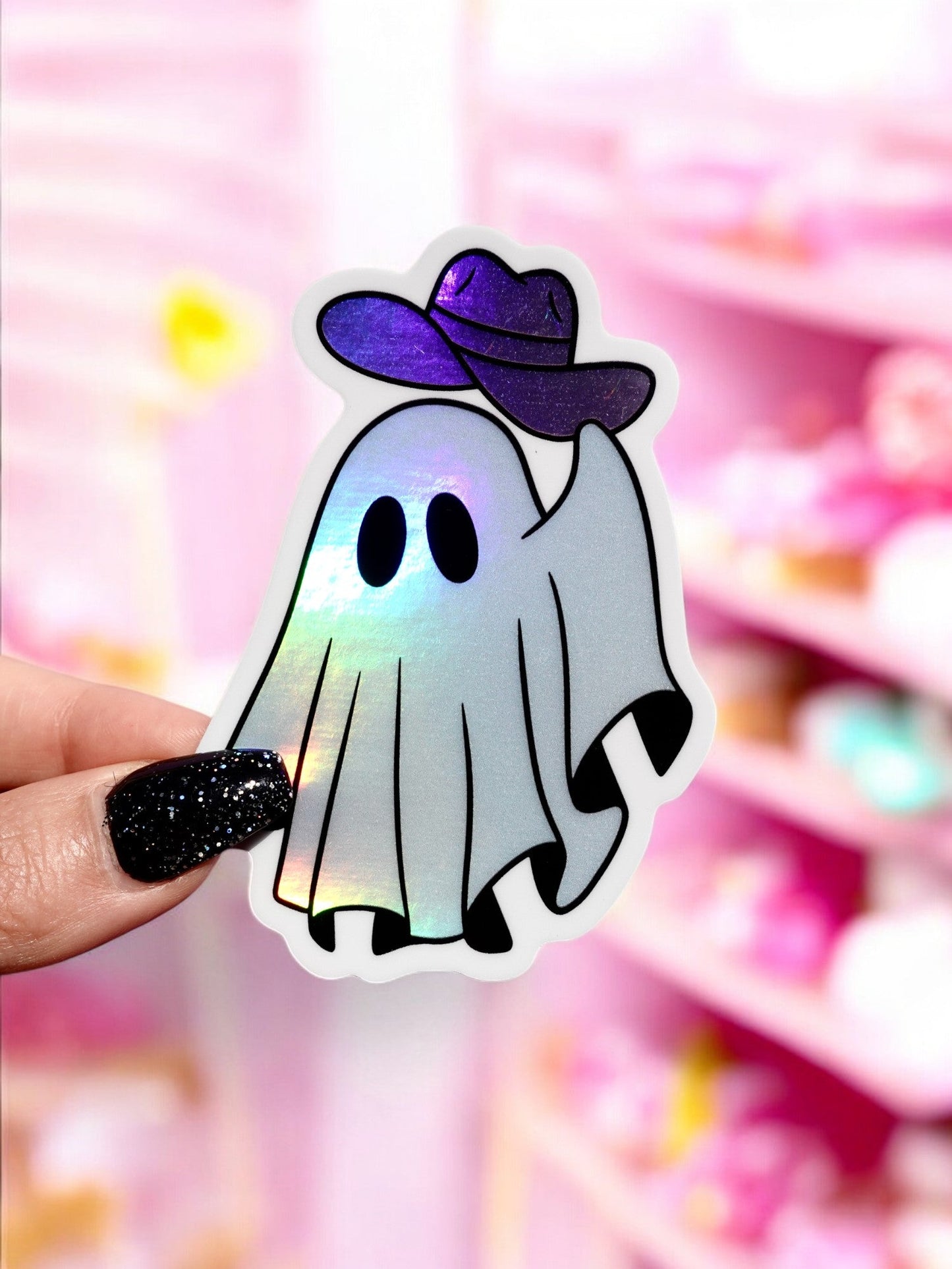 Howdy Ghostie 3x3 Inch Halloween Sticker UntamedEgo LLC