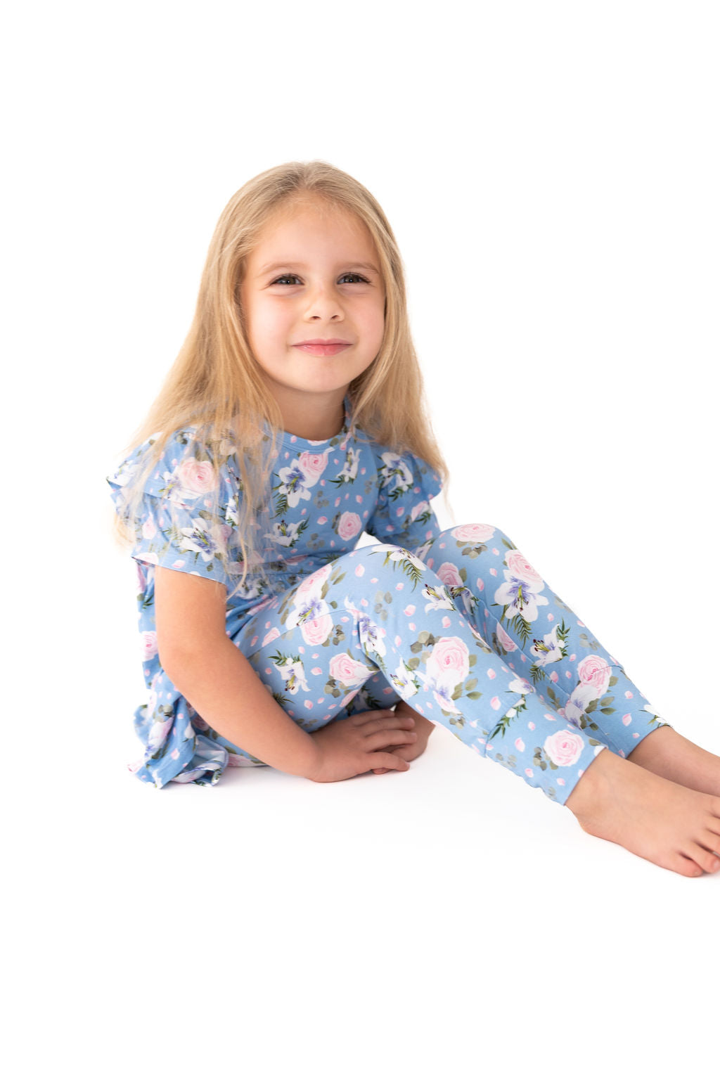 Floral Bamboo Leggings Soft Children's Leggings Laree + Co.