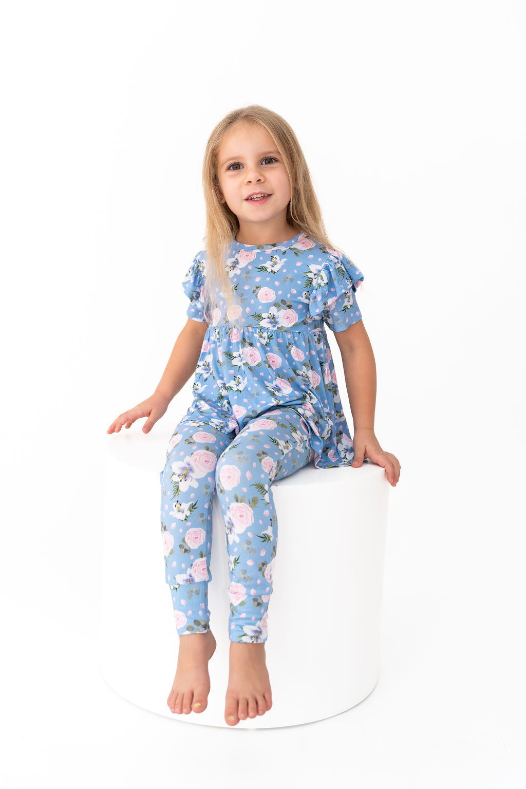 Lillian Floral Bamboo Peplum Top by Laree + Co.