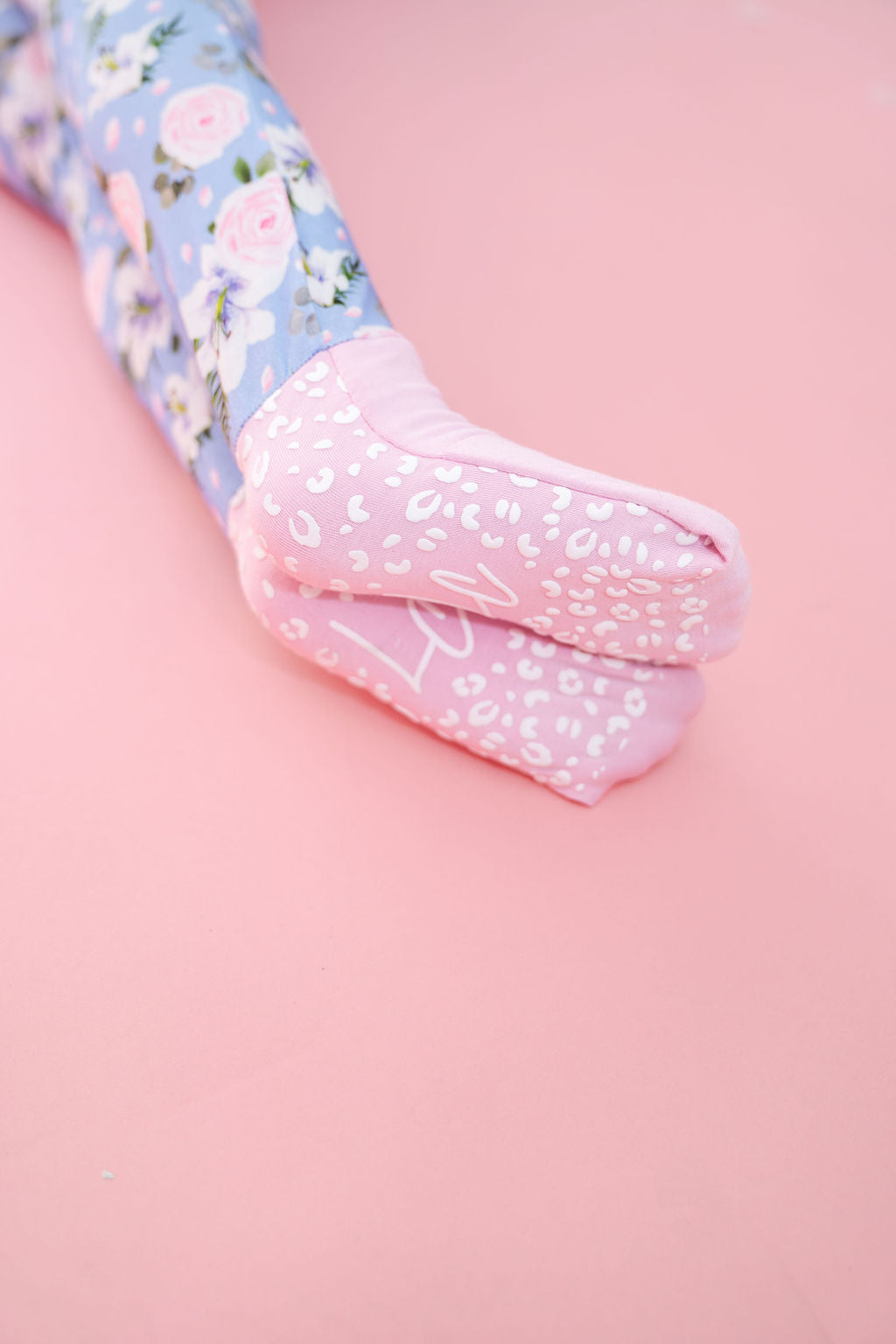 Floral Bamboo Ruffle Convertible Footie Lillian by Laree + Co.