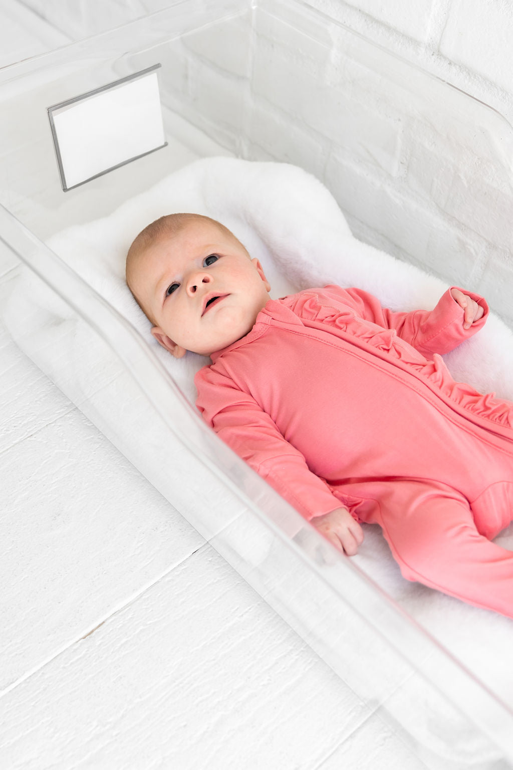 Solid Bamboo Ruffle Convertible Footie Baby Clothing Laree + Co.