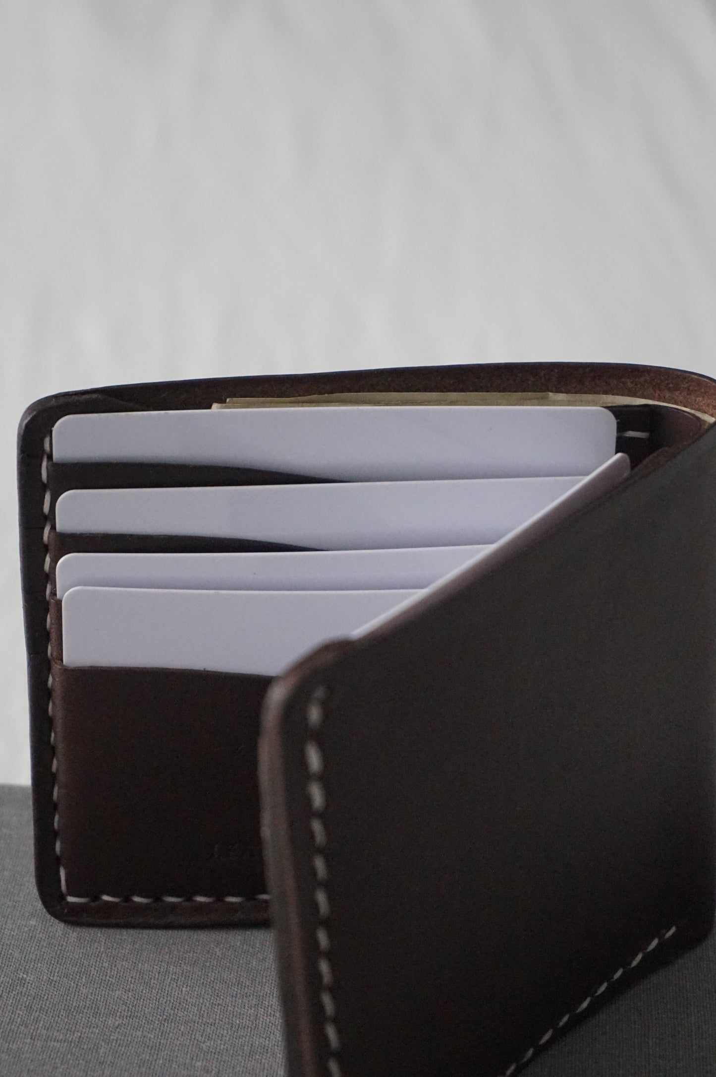 11 Pocket Bi Fold Full Grain Leather Wallet