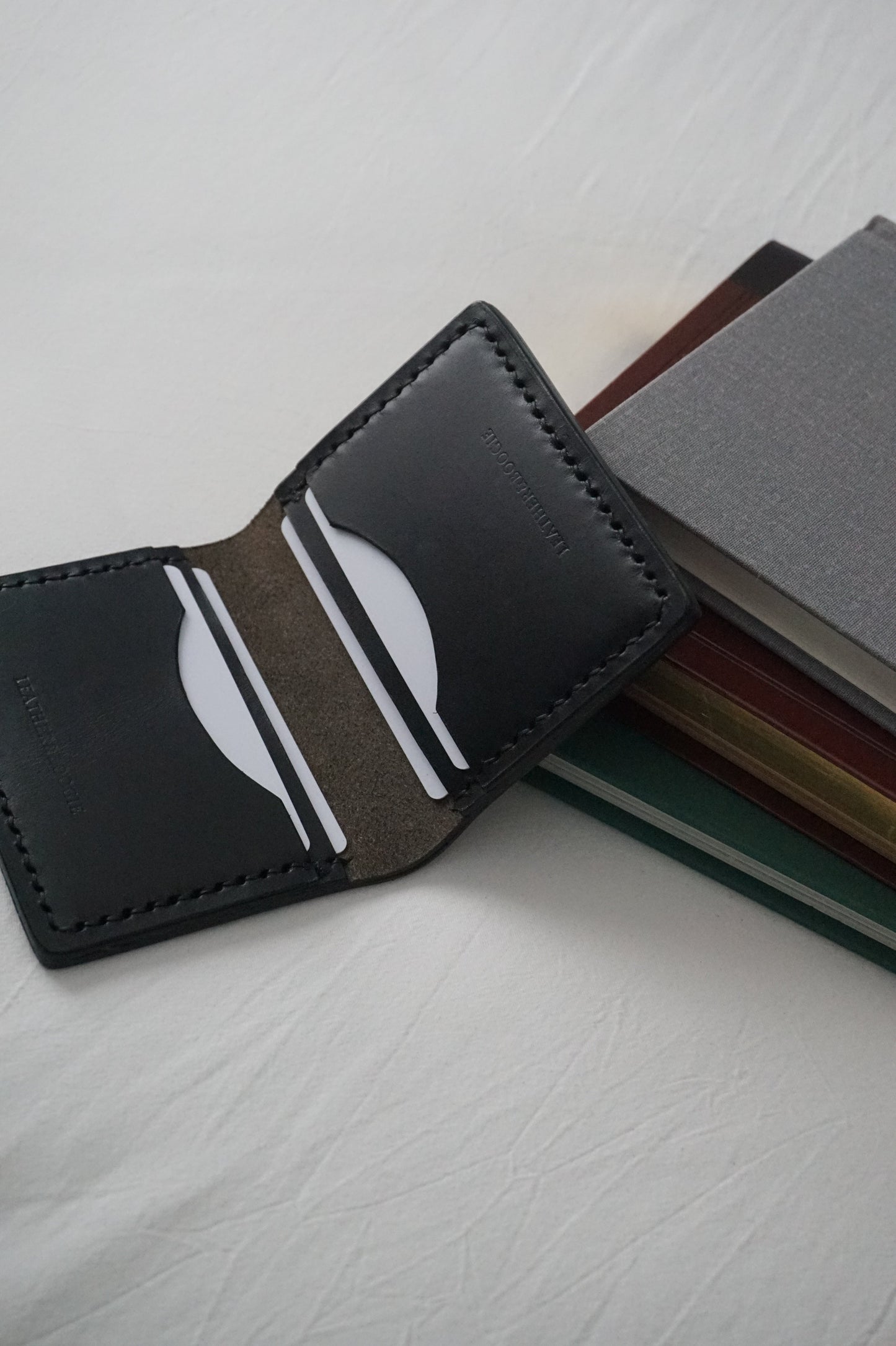 6 Pocket Card Bi Fold Full Grain Leather Wallet Italian Buttero